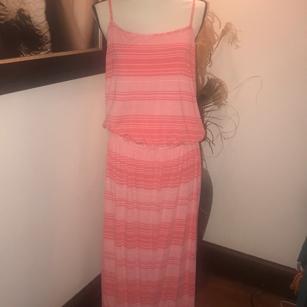 Striped cotton maxi dress